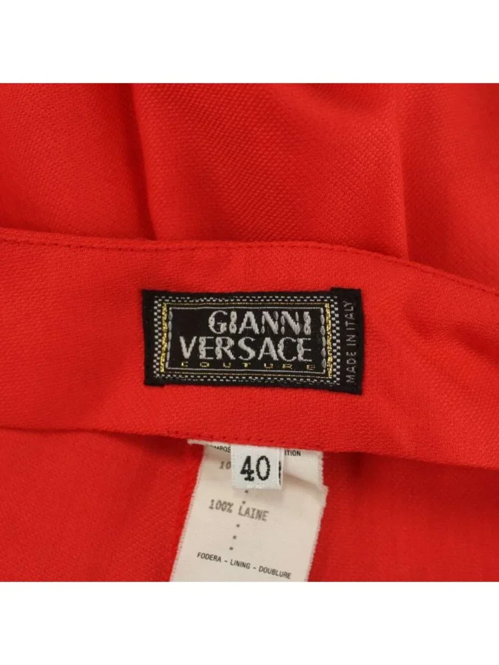 Versace Set Tailored Jacket Pants Trousers Wool 40 Primaryred SS